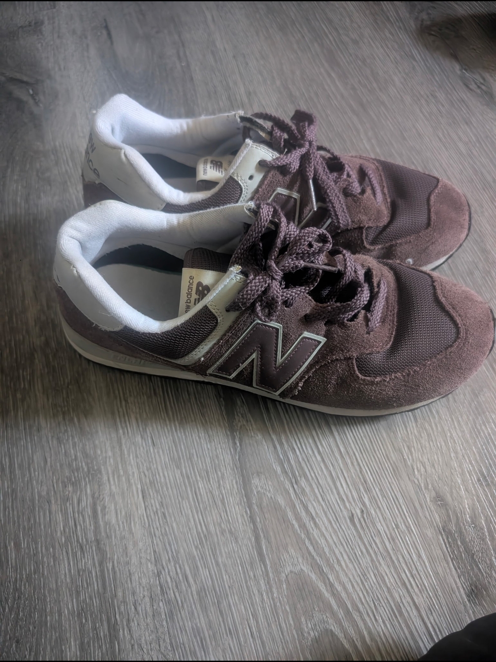 New Balance Plum Suede & Mesh Sneakers